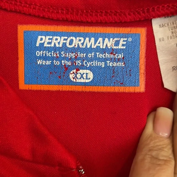 PERFORMANCE Red Biking Jersey w/Zipper front and Back Pockets, Size XXL - Picture 3 of 6